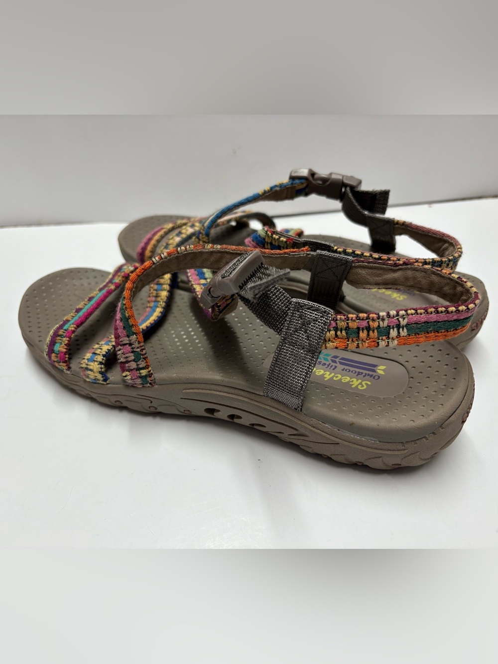 Skechers Outdoor Lifestyle Reggae Sew Me Boho Woven Sandal Multicolor Sz 10 - Picture 7 of 9